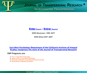 JOURNAL OF TRANSPERSONAL RESEARCH