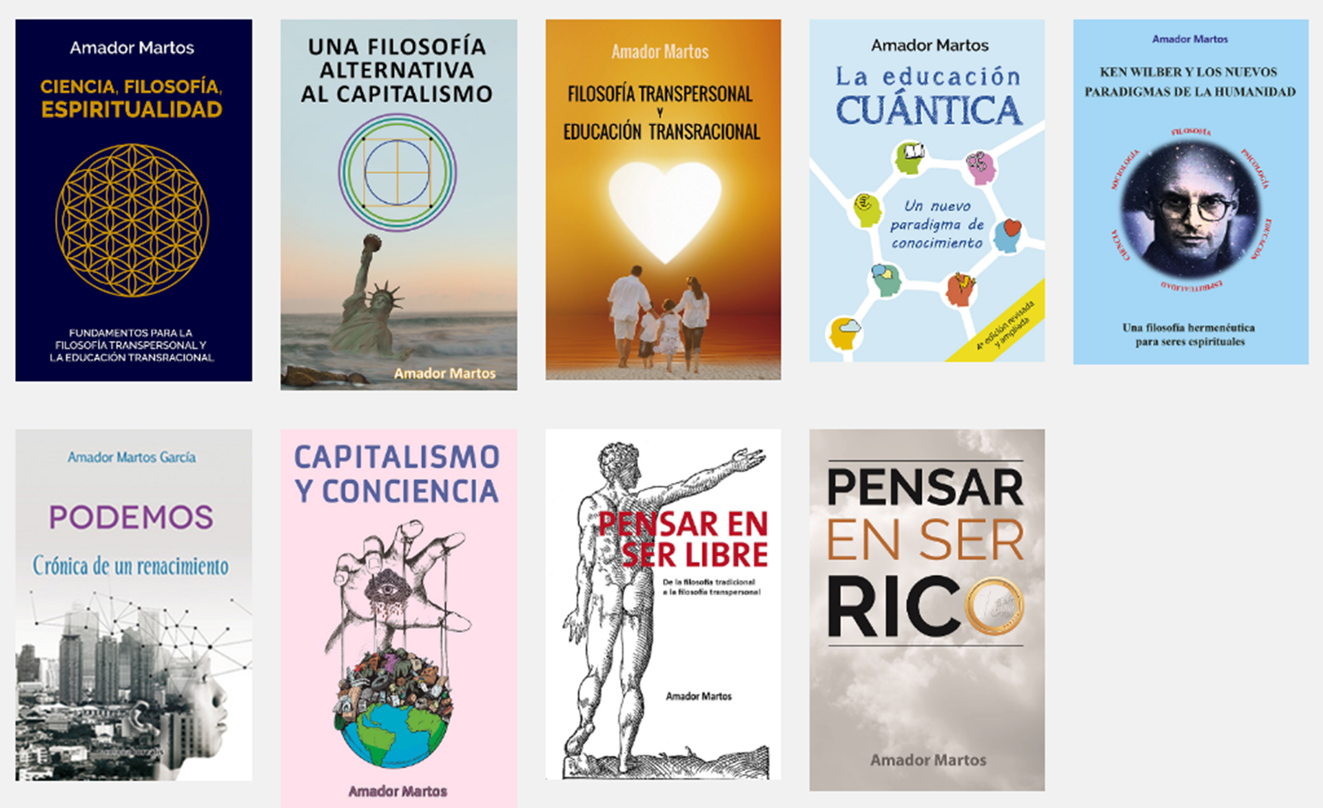 PUBLICACIONES TRANSPERSONALES DE AMADOR MARTOS