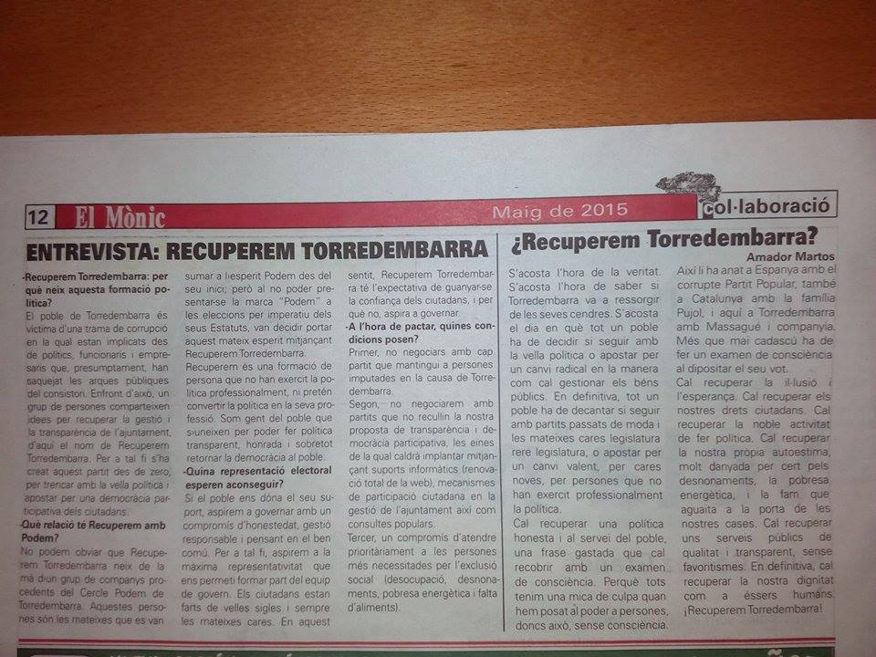 Entrevista y artculo